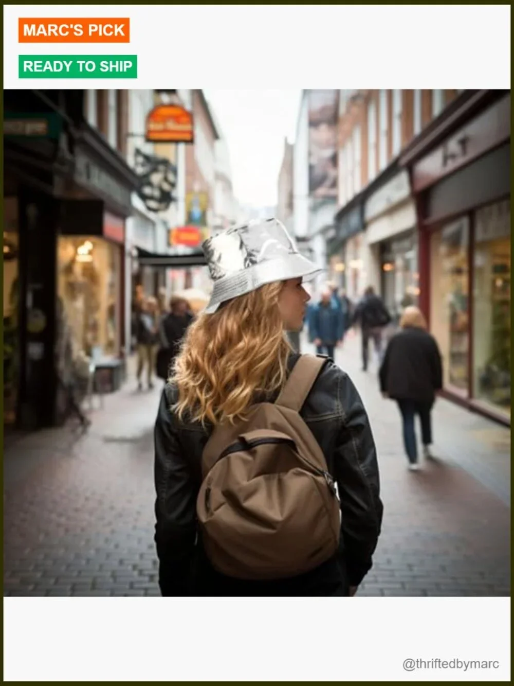 Metallic Bucket Hat Reversible Packable Sun Hat Unisex